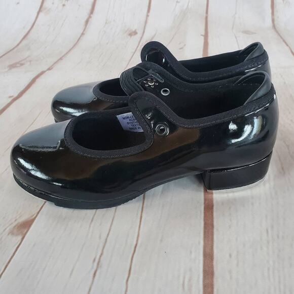 Bloch Childrens Annie Tyette Tap Shoes Patent Black Size 8.5 Little Kid - Picture 5 of 15